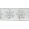 3.5" x 15ft. White & Silver Glitter Snowflakes Wired Velvet Ribbon by Celebrate It®